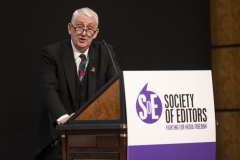 SOCIETY OF EDITORS MEDIA FREEDOMCONFERENCE, 2025. THE FUTURE OF NEWS. Leonardo Royal Hotel London.Picture: Sir Lindsay Hoyle, Speaker of the House of Commons gives a keynote address at the Society Of Editors Media Freedom Conference, 2025.© Lucy Young 202507799118984lucyyounguk@gmail.comwww.lucyyoungphotos.co.uk