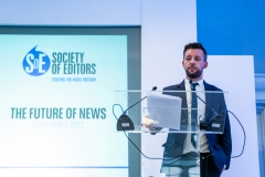 Martin Breen, President, Society of Editors  at their 2022 Conference in London.